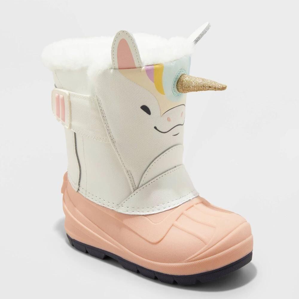 Toddler Frankie Winter Boots - Cat & Jack™ Cream 9T